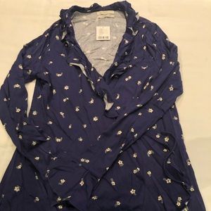 Urban Outfitters Blue Floral Wrap Dress